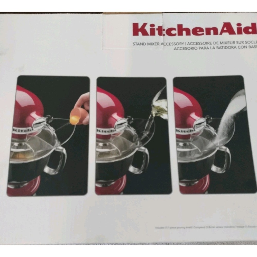New KitchenAid KN1PS 1-Piece Pouring Shield for 4.5 & 5 Qt Stand Mixers
